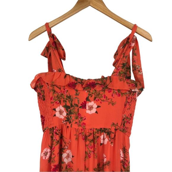 Gal Meets Glam Melody Tie Shoulder Smocked Waist Maxi Dress size 4 NWT - Picture 7 of 13